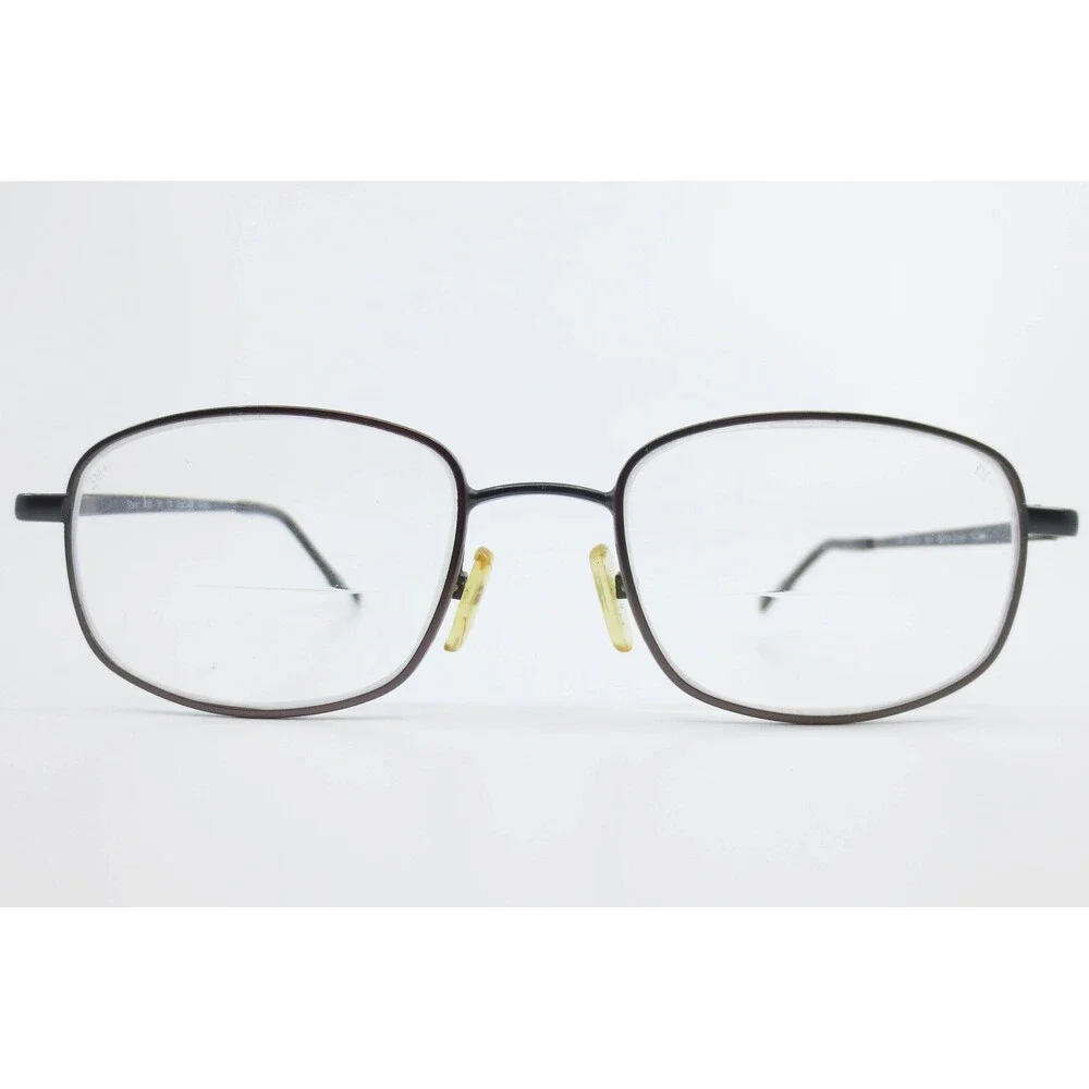 3M Steel 400 Eyeglass Frames Matte Silver Brown Oval Full Rim Z87-2+ 145mm